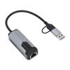 USB C and USB A to Ethernet Adapter 5Gbps High Speed Type C to RJ45 Network Converter for Laptop Tablet