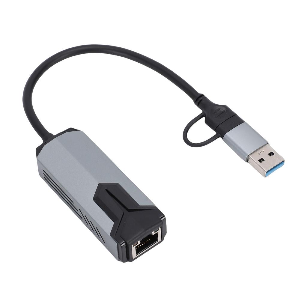USB C and USB A to Ethernet Adapter 5Gbps High Speed Type C to RJ45 Network Converter for Laptop Tablet