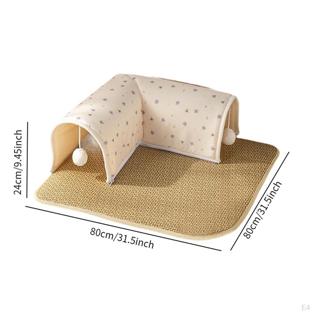 Tunnelbett Versteck mit abnehmbarer Matte Spielgehege Interaktives Spielzeug Hütte für Kaninchen Kleintiere Outdoor