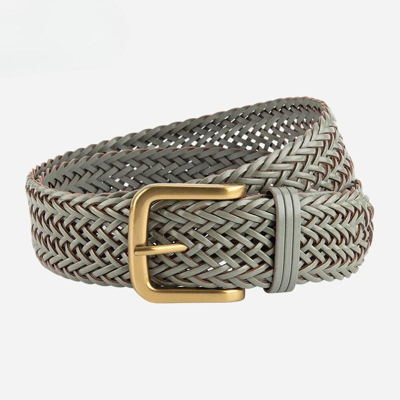 Fashion Braided Belt for Women, Boho Style Retro High-end Versatile Skirt Belt Decoration Non-porous Belt for Women