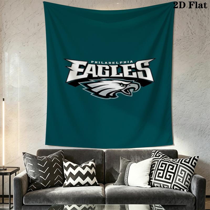 Philadelphia Eagles Wandteppich Ästhetisches Wandbehang Gedruckter Stoffdecke Dekorative Wandteppiche für Schlafzimmer Wohnzimmer Heimdekoration