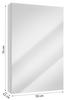 Reflection 50 White Wall-hung Bathroom Cabinet with Mirror