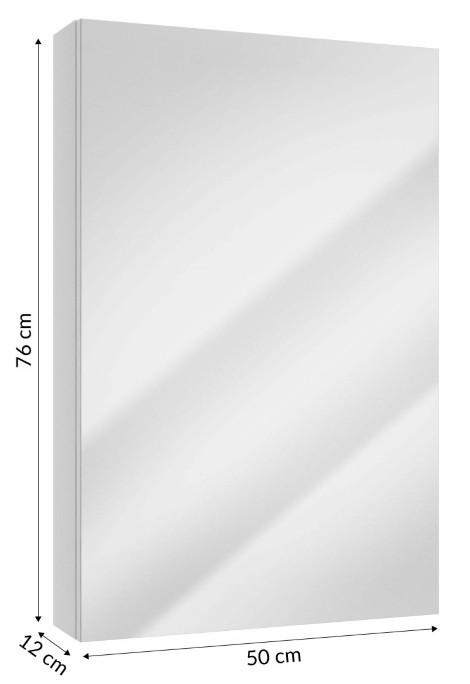 Reflection 50 White Wall-hung Bathroom Cabinet with Mirror