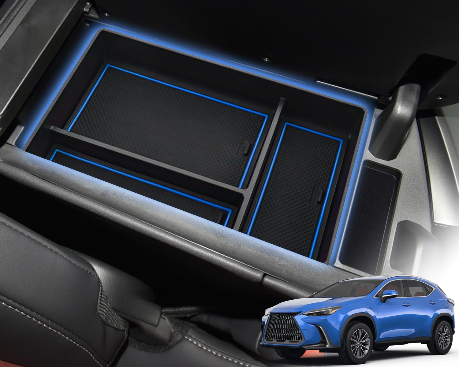 

WEIPIN New Lexus NX Console Lexus NX450H Exclusive Front Armrest Console Lexus NX Custom Tissue Small Item Car Interior Storage Interior Parts Blue
