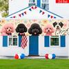 Welcome Pet Dog Banner, Outdoor Yard Sign for Garden Fence Dog Home