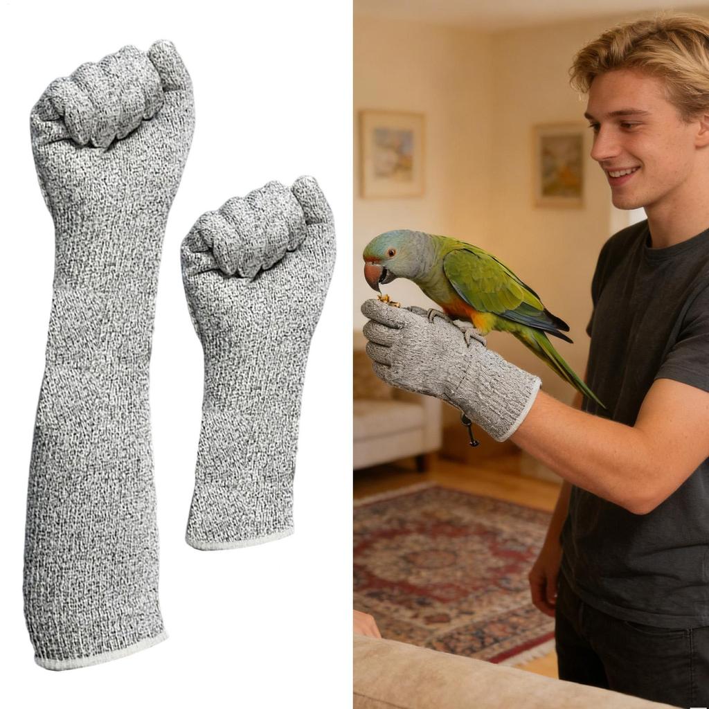 Ultra-flexibler Tierpflege-Ärmel Papageien-Bissfeste Handschuhe Kratzfest Bissfest Mehrzweck-Schutzkatzen-Schutzhandschuh