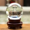 Support de Présentation Élégant en Bois Vintage Support de Base Pour Boule de Cristal Sphère Globe Décoratif