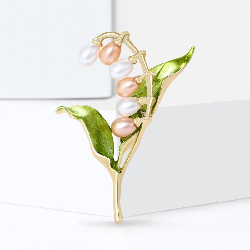 Stylish Pearls Embellished Flower Pin Casual Formal Wear Jewelry Accessory Clothing Accessories For Everyday Outfits