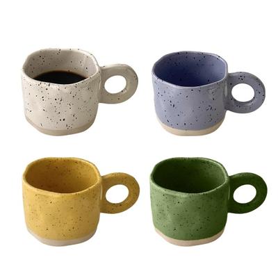Keramikas kafijas krūze 280 ml Unikāla neregulāra karstumizturīga daudzpusīga dzērienu tvertne, nodilumizturīga Latte tējas piena mīļotāja krūze mājas biroja bāram