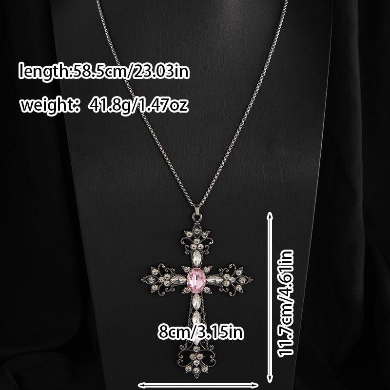 Retro Punk Cross Pendant Necklace - Versatile Clavicle Chain
