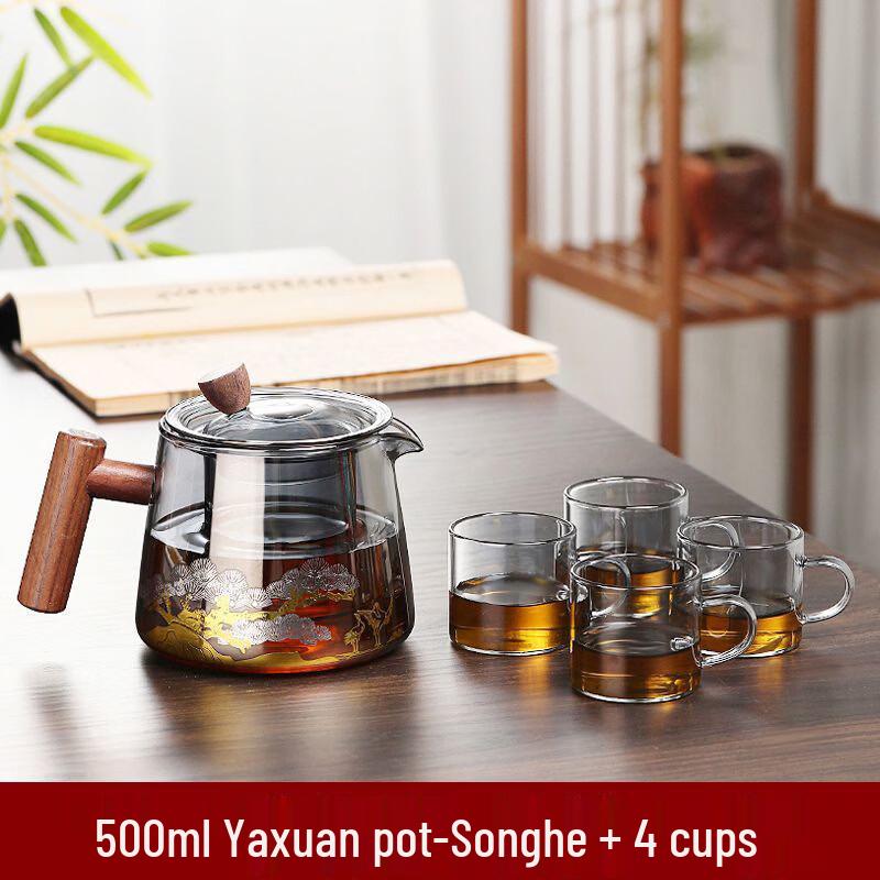 Glass Tea Pot and Cup Set
