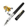 Fishing Rod Reel Combo Kit Set Mini Telescopic Portable Pocket Pen Fishing Rod Pole + Reel Aluminum Alloy Fishing