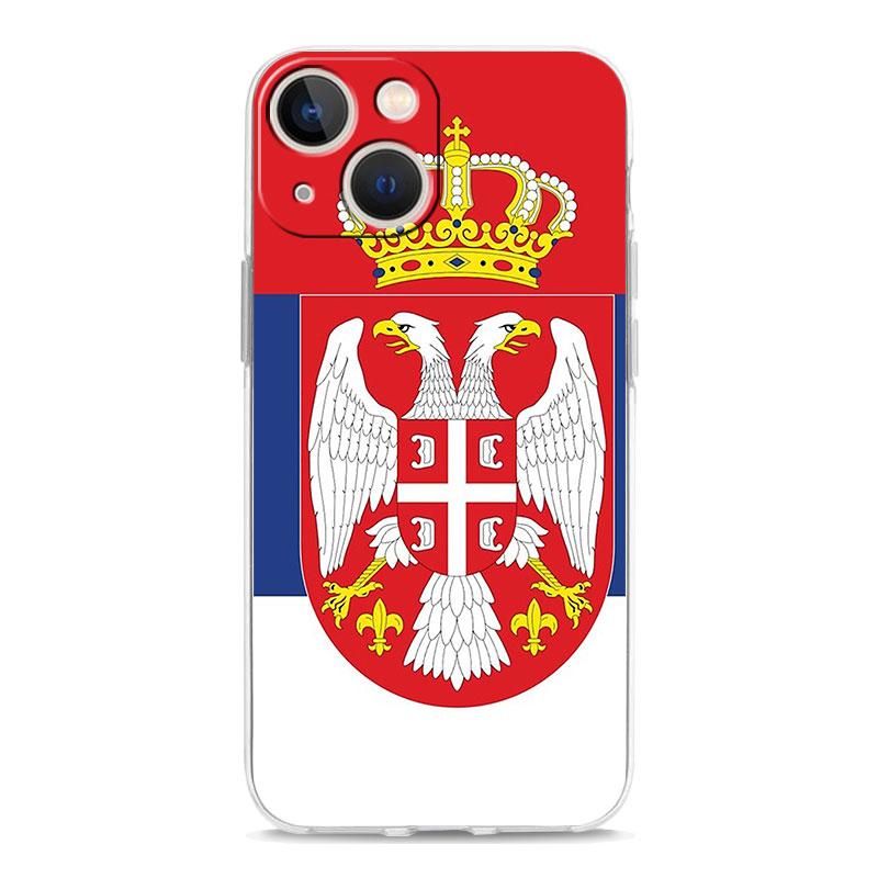 Phone Case For iPhone 17 Cases iPhone Air 16 15 12 13 14 Pro Max 7 8 Plus 16Pro iPhone11 Soft Cover Serbia flag Badge