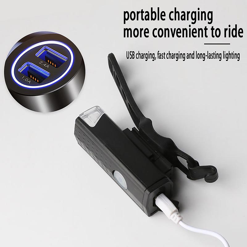 Bike Bicycle Light Usb Led Rechargeable Set Mountain Cycle Front Back Headlight Lamp Flashlight Cycling Safety Warning Light