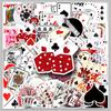 50 Poker Card Stickers: Trendy Waterproof Graffiti for Suitcases, Computers, and Notebooks