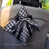 Houndstooth Bowknot Bamboo Charcoal Air Freshener Bag For Car And Home