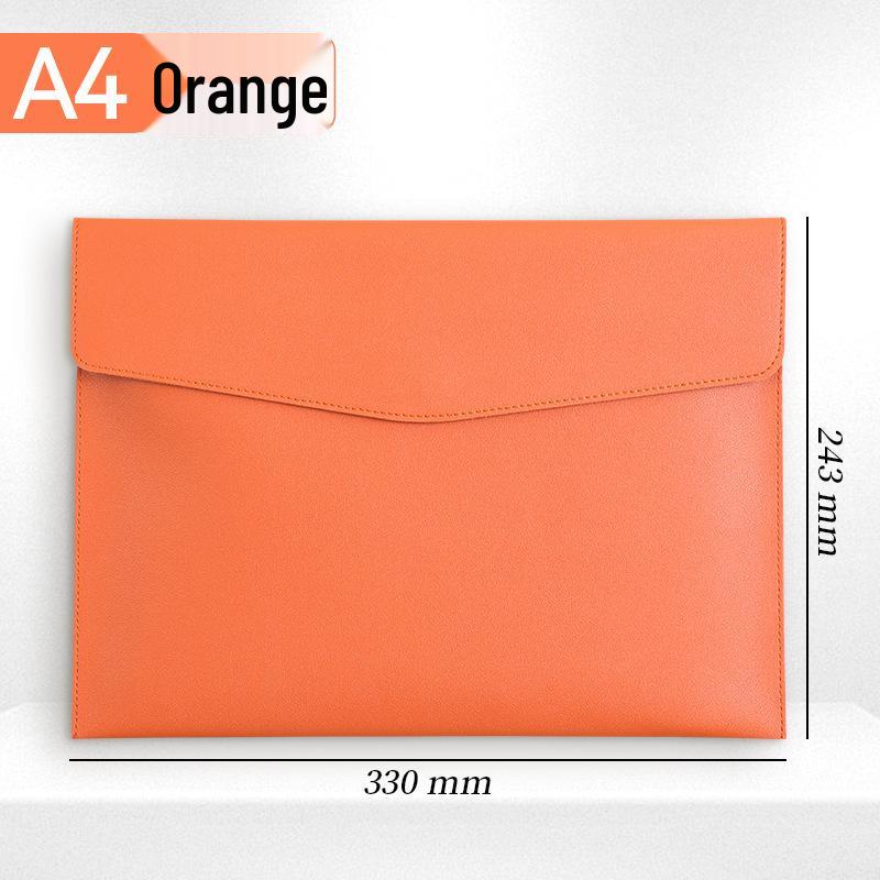 Premium Leather A4 Document Bag with Logo Printing Option