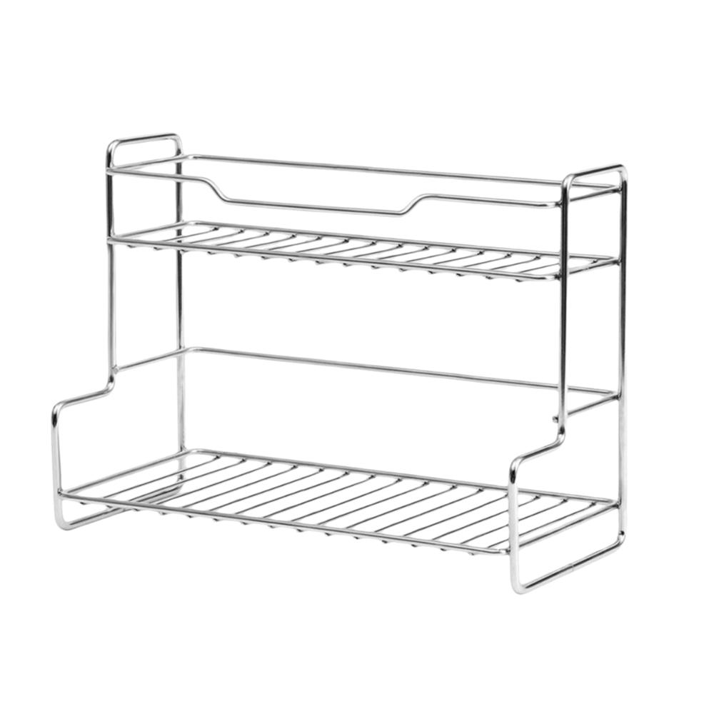 Versatile Kitchen Organizer Rack 2 Layer Spice Shelf New Storage Basket  Bathroom