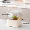 Buckle Draining Basket: Double Layer Food-Grade Basin for Washing Fruits, Vegetables, and Rice