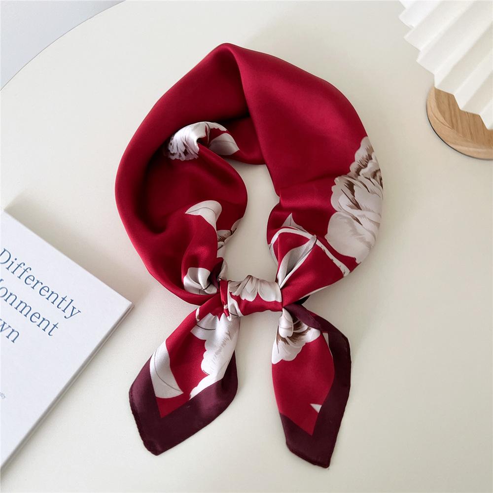 

Модна прикраса Шарф Пов язка для волосся 70 Маленький квадратний шарф Шовковий шарф Жіночий весняно-осінній універсальний маленький шарф Професійний шарф 70*70cm