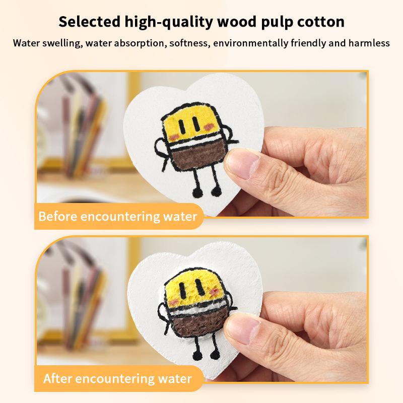 10 Pcs 3D Stereo Foam Texture Painting Diy Handmade Painting Wooden Paddle Sponge Creative Blank Drawing Board