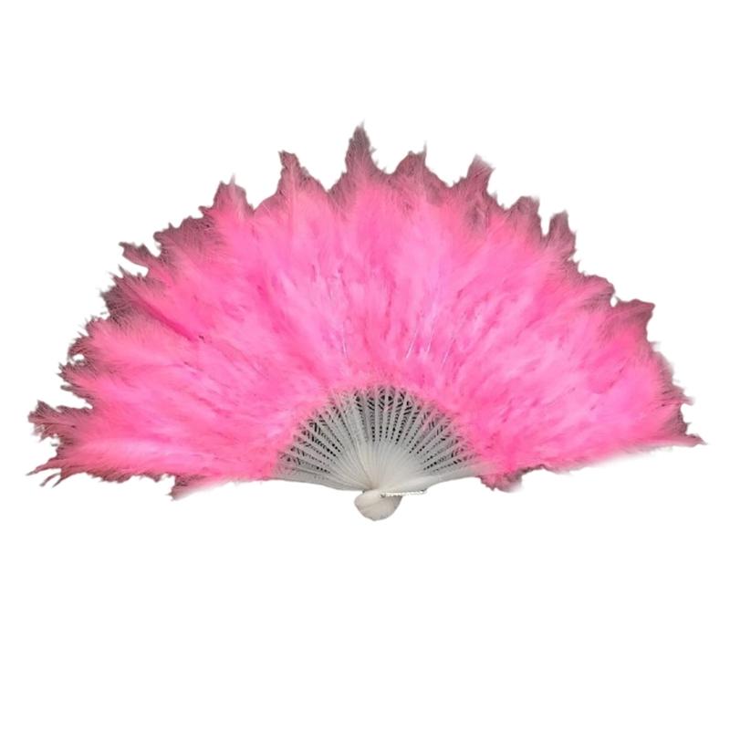 Folding Feather Fan Handheld Fairy Fan New Year Birthday Gift Supplies