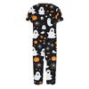 Dvoudílné soupravy pro ženy Krátký rukáv Top a Kalhoty s kapsami Cvičení Měkké Halloweenský potisk Soupravy