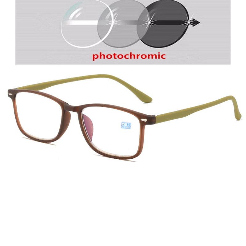 Tea Frame Square Nearsighted Glasses For Women Men Ultra Light Student Prescription Glasses Myopia 0 -0.5 -0.75 To -6.0