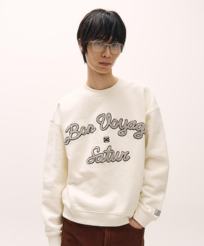 Seteo Bon Voyage Boucle Brushed Sweatshirt Cream