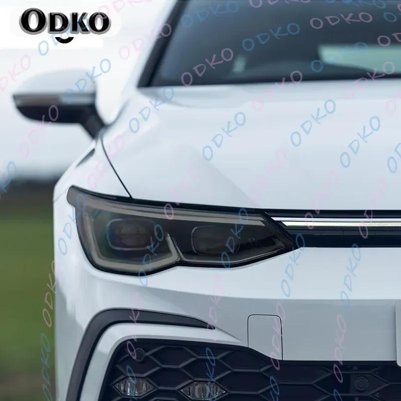 Car Headlight Tint Smoked Black Protective Film Transparent TPU Sticker For Volkswagen VW Golf 8 MK8 R Line GTI