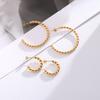 Wind Button Ring Earrings Size Circle Titanium Steel Stud Earrings Do Not Fade Female Gifts Girlfriends