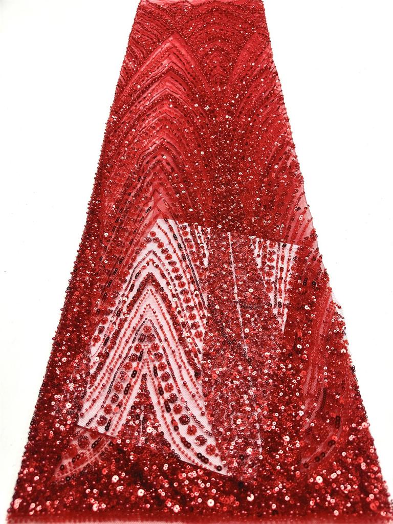 African Beaded Groom Lace Fabric 2026 High Quality Lace French Mesh with Sequins Nigerian Wedding Party Dress Fabric for Brides
