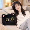 Plush Cat Plush Throw Pillow Super Soft Cat Stuffed Toy Black Cat Plush Toy  Birthday Gifts