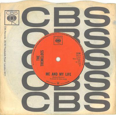 7inch Record TREMELOES - Me And My Life 5139 CBS 1970 UK Rock Used