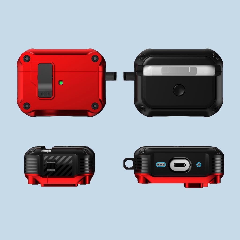 Merev PC mágneses biztonsági zár kapcsoló fülhallgató tok kulcstartó horggal Apple Airpods Pro 2 2nd Air Pods 3 generációhoz férfi lány ütésálló védőburkolat