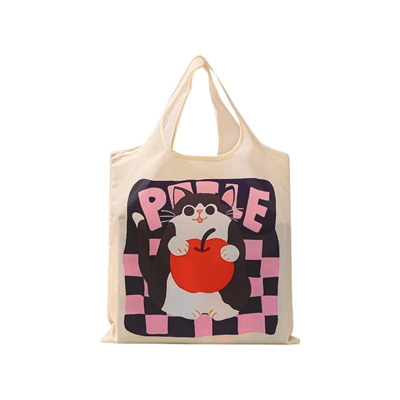 Portable Cartoon Storage Bag Foldable Travel Organizers For Underwear Accessories Multipurpose Polyester Shopping Toted