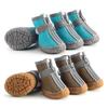 Dog Shoes for Small Dogs Breathable Dog Booties with Reflective Strips Puppy Paw Protector for Outdoors Hiking Climbing