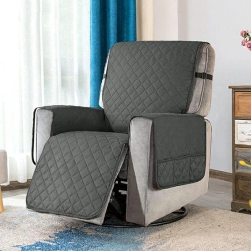 

Чехол на кресло-реклайнер, коврик для стирки, защитный коврик для дивана и дивана для животных, боковой карман, противоскользящий чехол для дивана и кресла серый