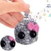 Creative Chenille Sad Hamster Hanging Ornament Sad Hamster Keychain with Sound Music Car Keyring Bag Accessories