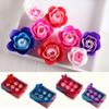 6pcs Soap Rose Flowers with Gift Box Rose Bath Body Flower Xmas Birthday Valentine Wedding Gifts Fake Rose Flower