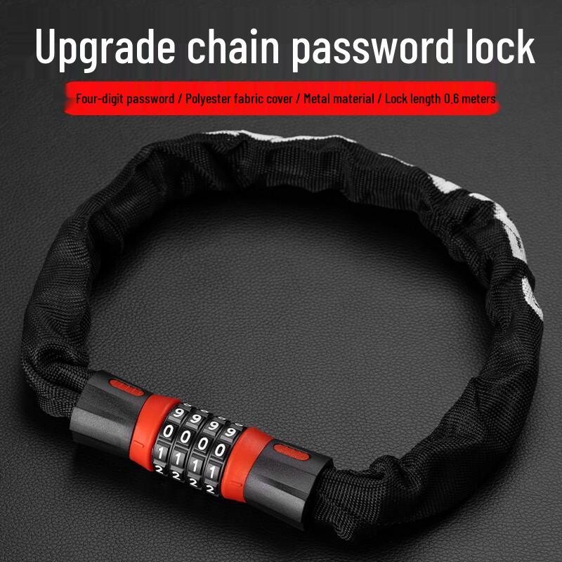 SolarStorm 4-Digit Password Bicycle Chain Lock