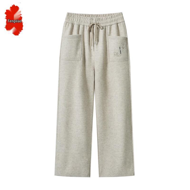 

Women s Mid-Aged Winter Woolen Straight-Leg Trousers 4XL