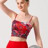 Women's Fashion Printed Yoga Vest with Padded Sports Bra - Shockproof, Quick-Drying, and Breathable Fitness Wear