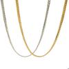 Stainless Steel Fat Cubic Chain Necklace For Women Gold Sliver Color Link Chain Men Choker