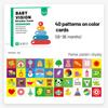 1PACK Black and White Card 0-3 Months Baby Black and White Card Early Education Card Visual Stimulation Card Baby Color Card English
