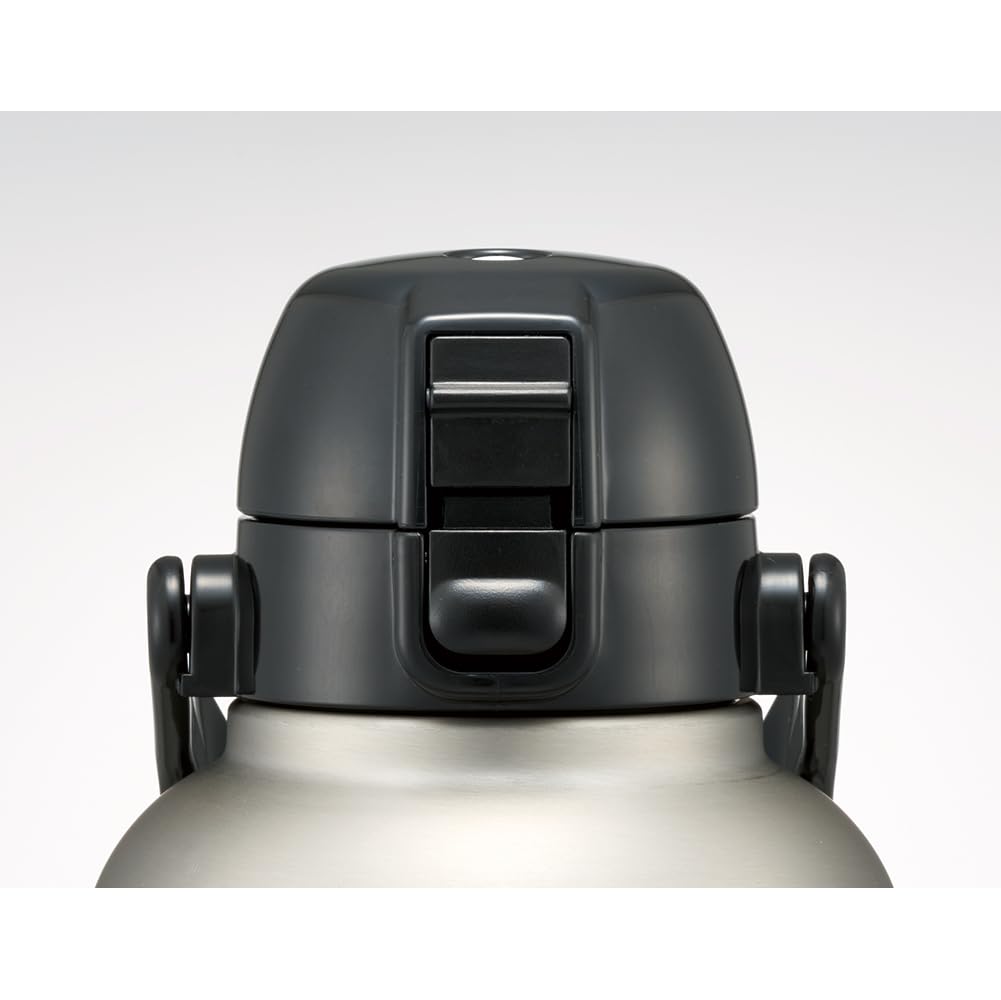 Skater Edelstahl-Wasserflasche mit 2L Vakuum Silber STD20H-A Griff, Fassungsvermögen, Ein-Knopf-Bedienung, 2000ml, Doppellagige Thermoskanne,