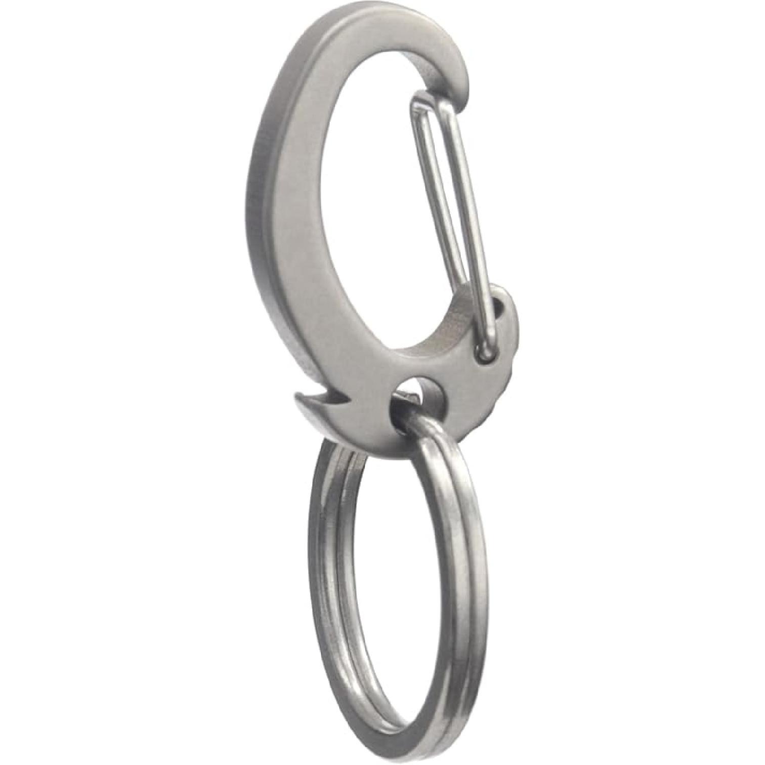 Titanium Carabiner Keychain Clip, Minimalist Keychain Key Clip Small Quick Release Car Key Chain Accessories