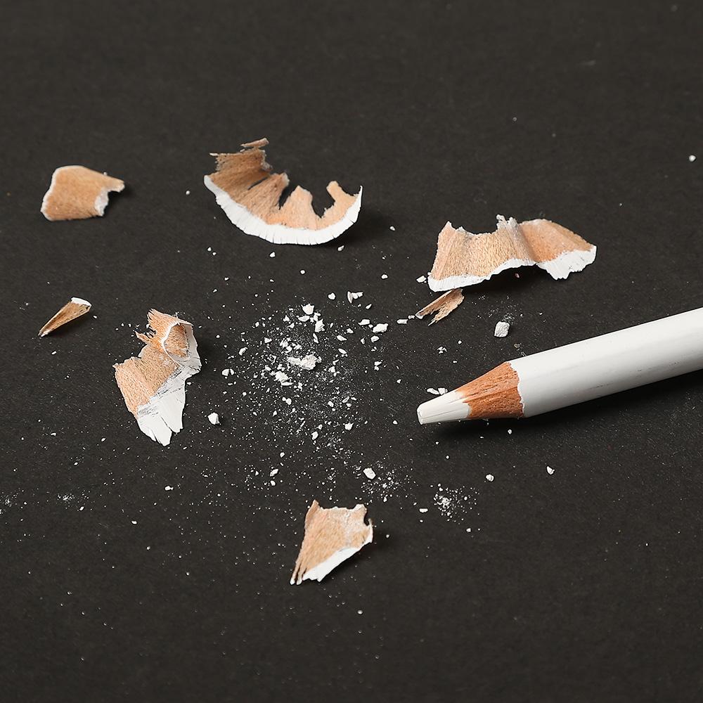 6 PCS White Charcoal Pencils Set Highlight Sketching Pencils Artists Bold White Charcoal Transparent Object Shading Art Supplies