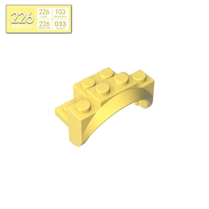 BRICKE 35789 Sports Car Wheel Arch 2x4x2 - Compatible with LEGO Parts 20pcs жёлтый/кремовый