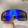 Oversize Monoblock Sunglasses Men Fashion Mirror Sports Goggle for Skiing Trendy Women Anti-UV Outdoor Hiking Sun Glasses